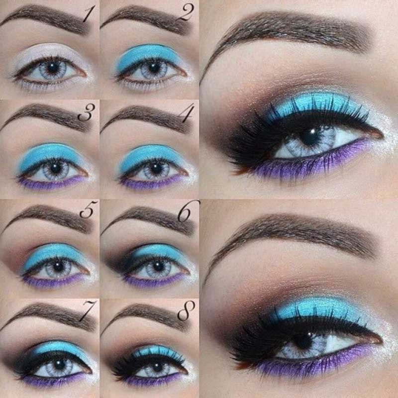 Turquoise and Violet Makeup Pictorial 1