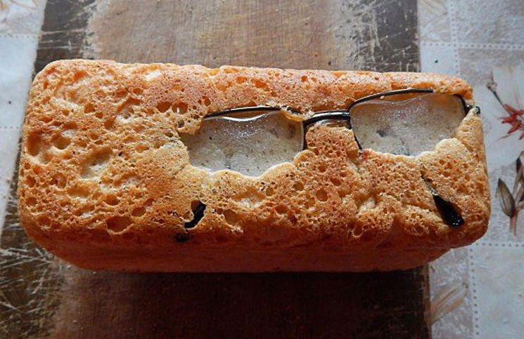 Baker Loses Glasses, Found In Bottom Of Baked Good