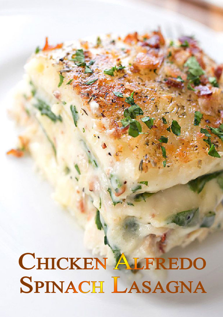 Chicken Alfredo Spinach Lasagna Recipe