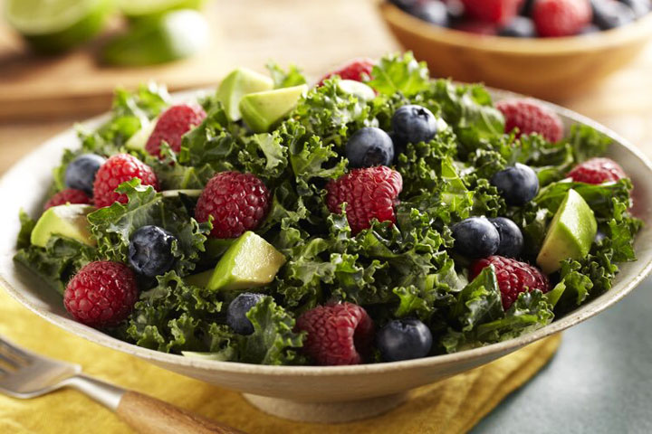 Triple Berry Kale Salad Recipe