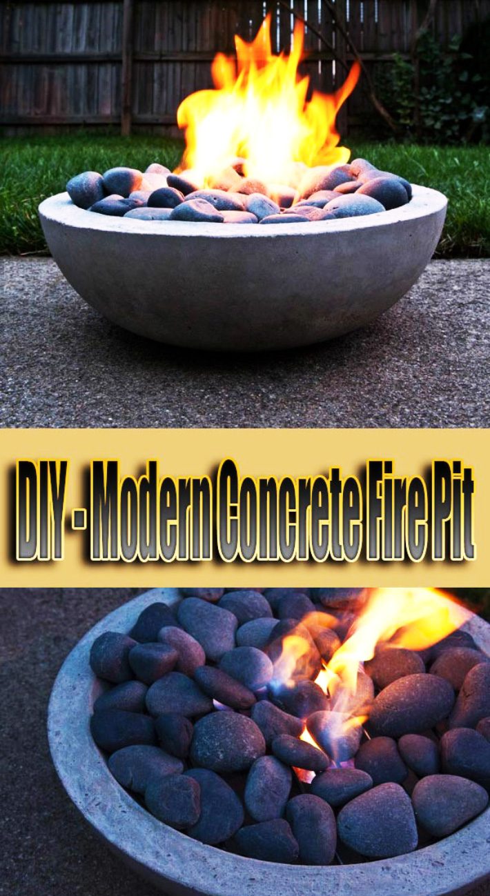 concrete fire pit on Diy Modern Concrete Fire Pit